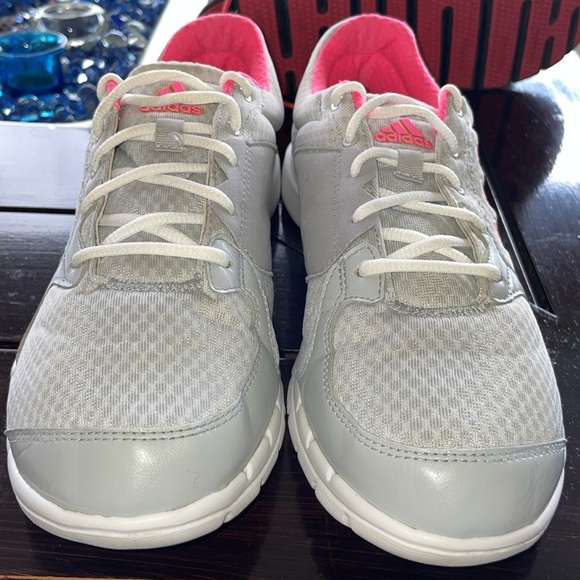 Adidas Trainers KEY FLEX FITFOAM Pink & Gray Flexible Excellent Condition Size 9 - Picture 4 of 12